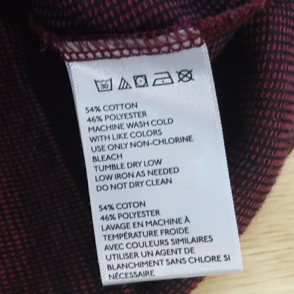 BDG Maroon V Neck Long Sleeve T Shirt - Picture 2 of 4